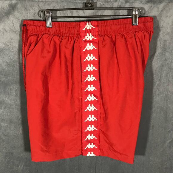 Kappa Logo Red Drawstring Swim trunks XXL - Picture 2 of 7
